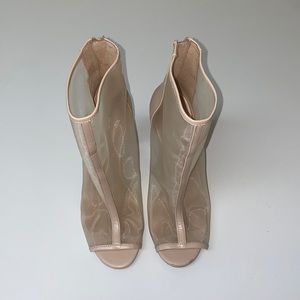 Aldo Mesh Peep-Toe Booties